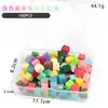 Esponja Gradiente Mini Bloque de Tofu para Arte de Uñas, Pincel Rascador Especial para Rubor Mezclador Cubo de Res con Caja de Almacenamiento