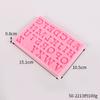 Molde para hornear decoración de pastel diy diferentes fuentes números arábigos ingleses voltear azúcar chocolate galleta molde de silicona