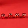 Cuentas redondas de ágata negra y roja, cuentas de barril/cuentas de barril de vidrio, cuentas redondas con grabado, cuentas sueltas para bisutería hecha a mano DIY
