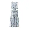 Roupas femininas populares europeias e americanas no AliExpress: vestido estampado metálico, moda transfronteiriça, poliéster elástico, ombro a ombro