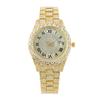 Atacado AliExpress Pulseira Relógio Hip Hop Completo Diamante Relógio Masculino Grande Mostrador Diamante Relógio de Quartzo Moda Banda de Aço Calendário Relógio