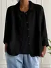 Transfronterizo 2026 Primavera y Otoño Estilo Europeo y Americano Chaqueta de Color Sólido para Mujer Casual Holgada Corta de Algodón y Lino Abrigo para Mujer Venta al por Mayor