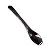 Cuchara Grande para Arroz, Tenedor-Cuchara Desechable Grueso de PS Duro Negro, Empaquetado Individualmente