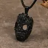Joyería de acero inoxidable para hombre estilo hip hop retro patrón de árbol colgante de calavera collar comercio exterior transfronterizo europeo y americano venta directa