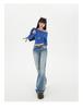 Pantalones Acampanados de Cintura Baja Yc y Estilo Retro Americano con un Diseño Degradado Adelgazante y Versátil para Mujer en Otoño e Invierno
