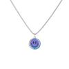 Collar de Cara Sonriente Giratoria Apagada para Hombres y Mujeres, Expresión de Doble Cara, Mismo Estilo de Celebridad de Internet, Cadena de Pareja Hip-Hop Disco Street de Acero de Titanio