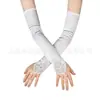 Luvas Pretas de Baile Gatsby para Mulheres Anos 1920 Luvas de Festa Únicas Luvas Combinando com Acessório de Cabeça para Vestido de Noiva
