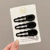 Pinza Negra para el Cabello con Forma de Espina de Pescado para Flequillo Lateral, Pinza Invisible, Nuevo Modelo 2025, Horquilla para Maquillaje, Pinza para el Cabello para la Parte Posterior de la Cabeza