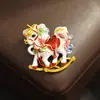 Pony Arcoíris en Cuento de Hadas, Lindo Animal del Zodiaco con Goteo de Óleo Pintado, Animal Bestia Unicornio Insignia Pin de Solapa