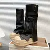 2026 Botas Largas Únicas para Mujer con Hebilla y Cremallera, Estilo Retro, Suela Gruesa, que Aumentan la Altura, Adelgazantes, Botas de Jinete