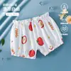 Pantalones tipo linterna de algodón puro Clase A para bebé, shorts de verano unisex con borde de volantes para bebé, transpirables y versátiles para recién nacidos, pantalones para pañal