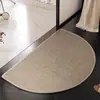 Alfombra de Piso Absorbente de Lino para Baño, Sencilla y Lujosa, Alfombra de Lino Resistente a las Manchas, Felpudo, Felpudo Antideslizante para Baño
