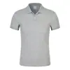 220g32 algodão pérola leve negócio cor sólida lapela masculina e feminina camisa polo bordado com LOGO estampado
