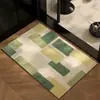 Alfombrilla de Piso para Baño, Alfombra Absorbente de Agua Antideslizante, Felpudo Resistente a la Suciedad para Inodoro, Felpudo de Estilo Retro Americano para Uso en Baño