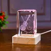 Cubos de Cristal Luminoso para Violino Transfronteiriços Enfeites de Luz Noturna Artesanato em Escultura Presentes de Feriado Atacado