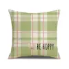 Almohada de Pascua de Amazon Funda de Almohada con Estampado de Conejo Floral Cojín para Decoración del Hogar Funda de Almohada de Lino