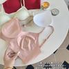 Roupa íntima de Peito Extra-Expandido Feminino Suporte Superior Mostra do Peito Cintura Grande Peito Pequeno Reunião de Peito Plano Sutiã Especial com Costas em U