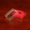 Caja de embalaje universal de sobre rojo al por mayor, caja de plástico transparente de PVC para sobre rojo de boda, caja plegable transparente de Li.