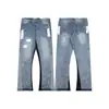Marca de moda de comercio exterior transfronterizo Gallery dept jeans retro desgastados con salpicaduras de tinta high street pantalones de pierna recta pierna ancha hombre