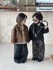 Ropa para Niños Montaigne Todo en Uno de Piel para Niños y Niñas Chaqueta de Motocicleta de Terciopelo Engrosado para Invierno con Cuello Alto para Bebés Chaqueta de Invierno