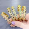 Pulsera Popular de Cara Sonriente Transfronteriza Lujo Accesible Estilo Ins Moda Elegante Europea y Americana Pulsera Abierta de Cobre y Diamante de Gama Alta para Mujeres