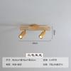 Focos estilo japonés de troncos, luces de riel de madera nórdicas, lámparas para probadores de tiendas de ropa, luces no alojadas para pared de fondo de sala de estar