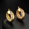 Pendientes retro personalizados nuevos de 2021, pendientes de cuerno de oro de 18 quilates a la moda para mujer, pendientes elegantes, joyería al por mayor