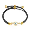 Colección de pulseras de ojo de diablo transfronteriza europea y americana, estilo creativo, pulsera de ojo azul ajustable de cordón, en stock