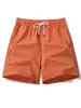 Shorts Esportivos de Cor Sólida Transfronteiriços de Seda Gelada de Secagem Rápida Verão Calças de Três Pontos Masculinas Soltas Calças de Praia Casuais Masculinas