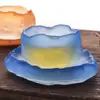 Conjunto de Chá Shangshen Xícara de Chá Rosa Copo de Vidro Artesanal Estilo Japonês Copo Mestre Primeira Neve Pires de Chá Copo de Degustação Copo de Chá Kung Fu