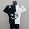 Sudadera deportiva de manga larga para hombre, nueva marca de moda, de exportación transfronteriza, de primavera y otoño, con estampado de sonrisas y colores a juego, estilo informal, 2024