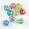 Cuentas de Resina de Forma Irregular Brillantes de Estilo Mixto con Agujeros, Cuentas con Purpurina Fina de Corazón y Estrella, Accesorios para Hacer Cadenas de Teléfono DIY