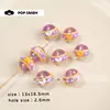 DIY Cuentas Redondas Cilíndricas Lindas Pintadas a Mano Pulsera Collar DIY Joyería para Ensartar Hecho a Mano Bloques de Color Diseño Divertido Accesorios Hechos a Mano