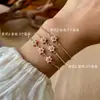 Amazon Comércio Exterior Flor de Pérola Artificial 26 Letras Pulseira Moda Clássica Simples Doce Fresca Versátil Pulseira