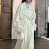 El Artículo de Moda Más Vendido de Este Año: Gabardina Larga Blanca Crema de Alta Gama, Súper Elegante, Estilo Francés para Mujer, Colección Otoño 2026