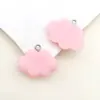 Pingente de Resina Rosa Concha Sorvete Nuvem Cogumelo Charme DIY Chaveiro Fofo Pingente Material Acessórios