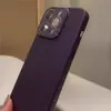 Adequado para a Nova Capa de Celular Estilo Ins Cinza Titânio com Textura de Lichia para Apple 17 Pro iPhone