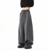 Pantalones Anchos de Color Sólido Estilo Americano para Hombre, Primavera y Otoño, Pantalones de Chándal Caídos, Pantalones Casuales Rectos Sueltos para Hombre
