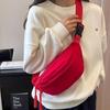 Estilo coreano simples saco de pano de nylon pequeno para mulheres 2023 novo saco texturizado ombro axilar saco peito saco crossbody cintura pequena