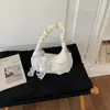 2026 Nuevo Bolso de Cadena con Lazo y Perlas Estilo Coreano de Nicho para Mujer, Bolso de Hombro de Diseño Único, Bolso Cruzado de Hombro Único