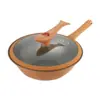 Nuevo Modelo de Sartén Antiadherente de Arcilla para Uso Doméstico, Multifuncional, Sin Humo, Olla de Cocina Bicolor, Adecuada para Todas las Estufas