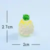Paisaje en Miniatura Creativo Simulación Piña y Melocotón Juguetes de Comida Figuras Lindas Decoraciones DIY Accesorios de Bolsas Sorpresa Pequeños Adornos de Escritorio