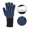 Guantes protectores de silicona para barbacoa y horno microondas, alta temperatura 800 grados, anti quemaduras, aislamiento térmico, antideslizantes, a prueba de fuego