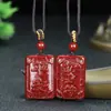 Atacado Sala Ao Vivo Pingente Raposa de Cinábrio Colar de Areia de Cristal Guanyin Masculino Pingente Wenchang Marca Ping An Feminino