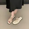 Chanclas Planas Estilo Coreano para Mujer, Calzado de Verano para Exteriores, Nuevo Modelo de Moda 2026, Perfectas para Combinar con Vestidos, Sandalias de Vacaciones