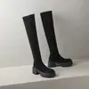 43 botas botas finas botas grossas botas de salto alto 33 novo elástico comércio exterior botas de cavaleiro Amazon botas de cano alto camurça infantil