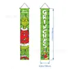 Temu Gran Venta Serie de Banderas Dobles Navideñas Impresión de Alta Definición Papá Noel Muñeco de Nieve Banderín Decorativo para Pasillo