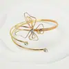Pulsera Cruzada Europea y Americana de Flor Hueca Mariposa Nicho de Alto Grado Temperamento Anillo de Brazo Personalidad Exagerada Nueva Joyería de Brazo para Mujeres