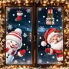Adesivos de Natal Desenho Animado Boneco de Neve Adesivos Eletrostáticos Transfronteiriço Amazon Mais Vendidos Papai Noel Adesivos para Vidro Atacado