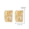Moderna Triple Capa Forma de C Brazaletes para Oreja Sin Perforar, Geométricos Rombo Múltiples Capas Clips para Oreja Apilables, Cobre Chapado en Oro Pendientes Versátiles